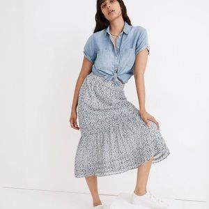 Madewell - Skirt | Size: M | Color: Blue and White Flowers